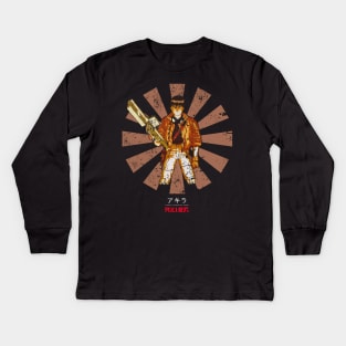 Akira Retro Japanese Kids Long Sleeve T-Shirt